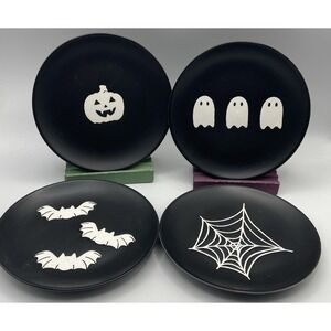 Holiday Home Monster Mash Appetizer Bread & Butter Plates Set of 4 Halloween NEW